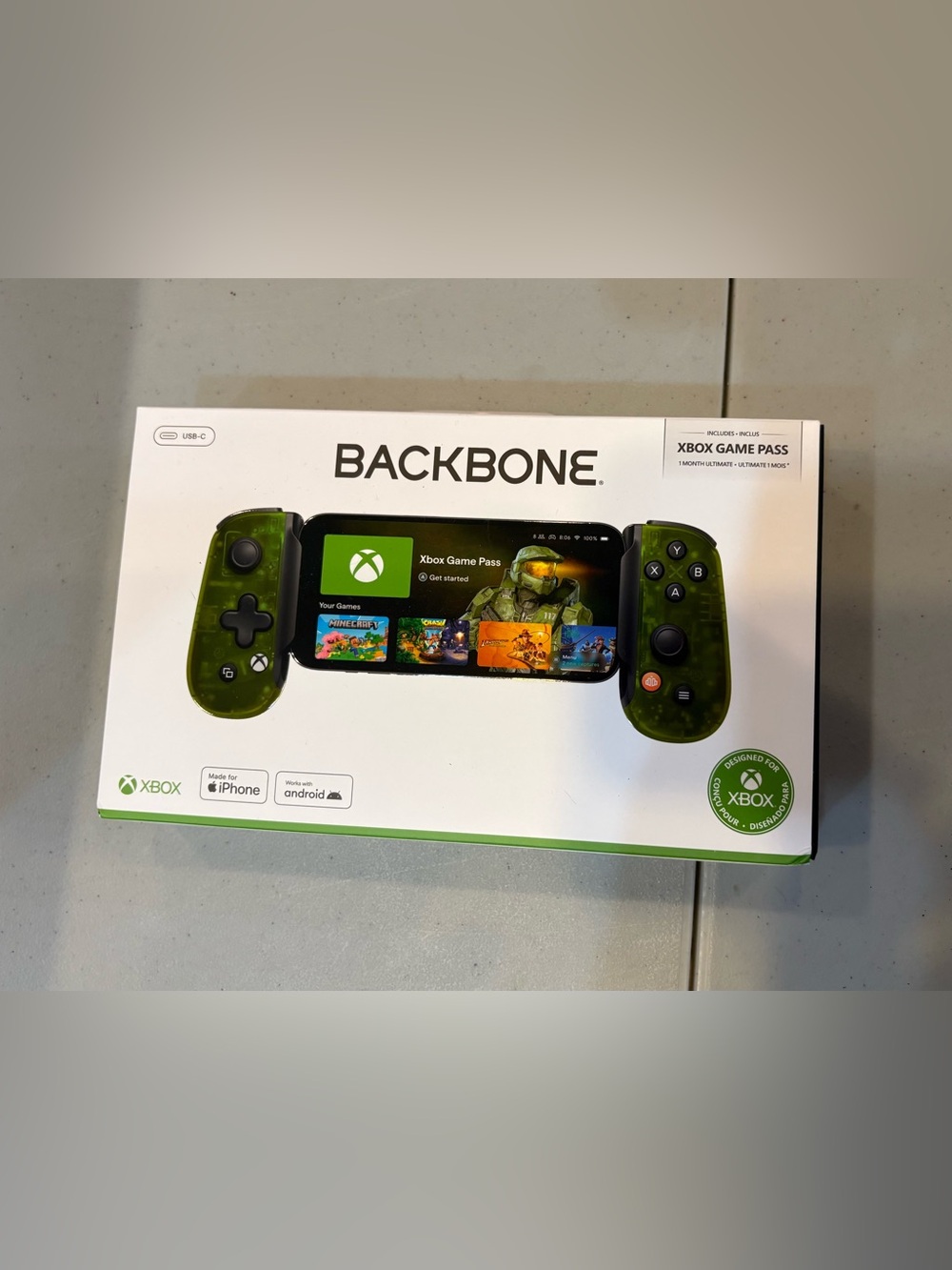 Backbone One Xbox Edition 2nd Gen USB-C Mobile Controller iPhone/Android Green